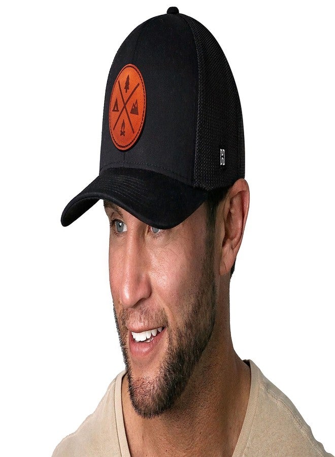 HAKA Outdoor Black Trucker Hat - Mesh Snapback Cap for Men, Women & Golf, Outdoors Baseball Dad Hat - Image 3